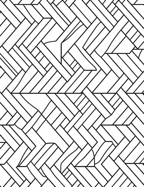 un modello in bianco e nero di un disegno diagonale generativo ai