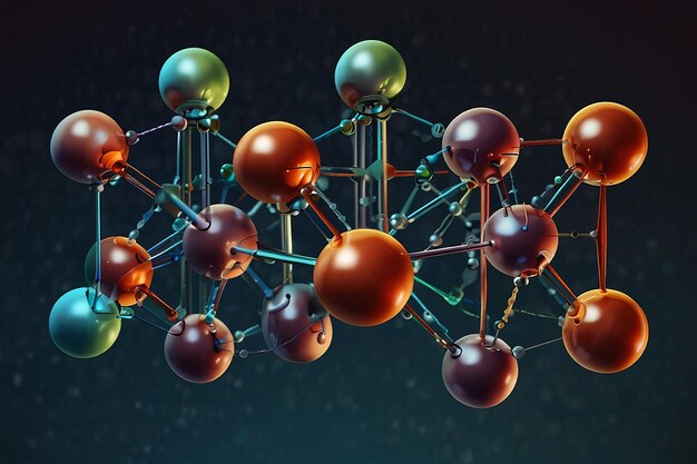 un modello multicolore di una struttura molecolare