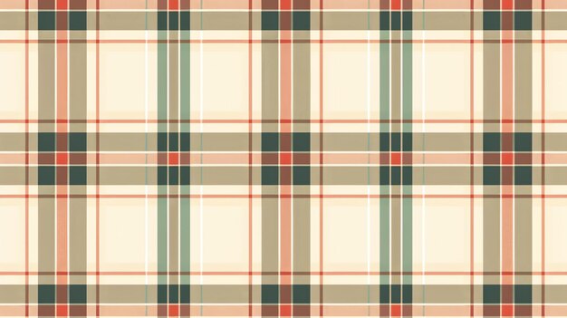 Un modello ripetibile senza cuciture di un classico disegno a quadri di tartan in toni di terra soffocati di beige marrone rosso e verde