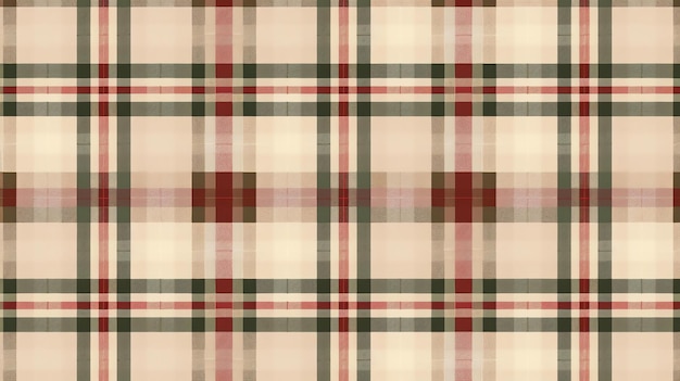 Un modello ripetibile senza cuciture di un classico tartan plaid in toni di terra soffocati di beige marrone rosso e verde