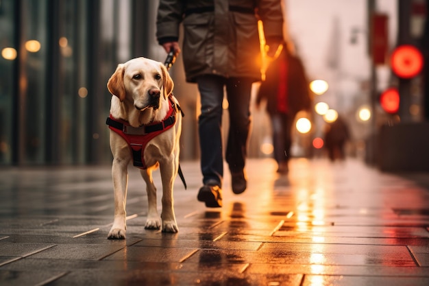 Un momento emozionante tra un cane guida e un cieco