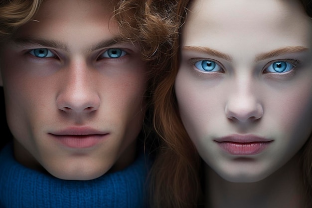 un mondo in cui femmine e maschi hanno lo stesso viso occhi blu