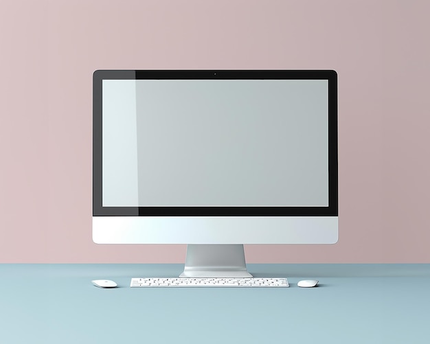 Un monitor per computer desktop in casa si trova su un tavolo