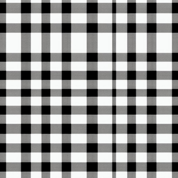 Un motivo a scacchi bianco e nero con uno sfondo bianco.