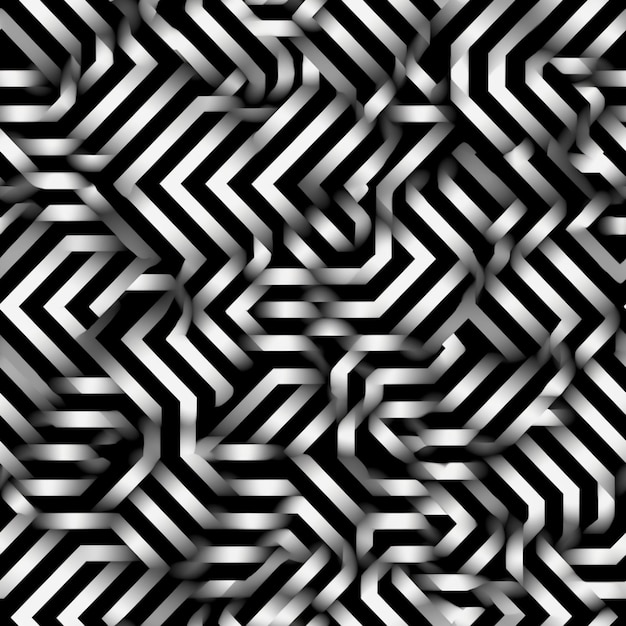 un motivo geometrico in bianco e nero con un disegno diagonale ai generativo