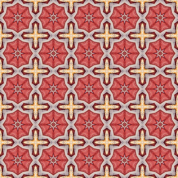 Un motivo rosso e giallo con sopra la parola "stella".