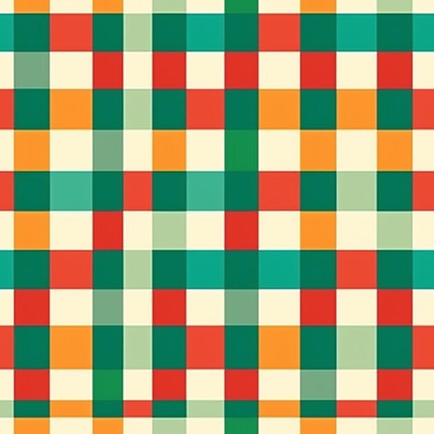 un motivo scozzese con diversi colori e dimensioni ai generativi