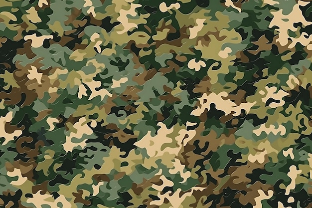 Un motivo senza cuciture di camuffamento con un motivo verde.