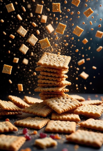 un mucchio di biscotti con una parte superiore a forma di stella che dice quote oatmeal quote sul fondo