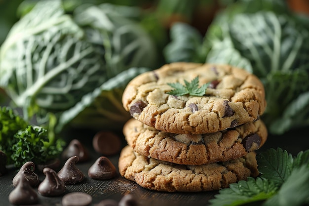 Un mucchio di biscotti sul tavolo