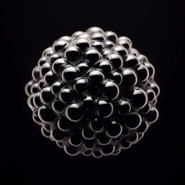 un mucchio di bolle nere avvolte in sfere