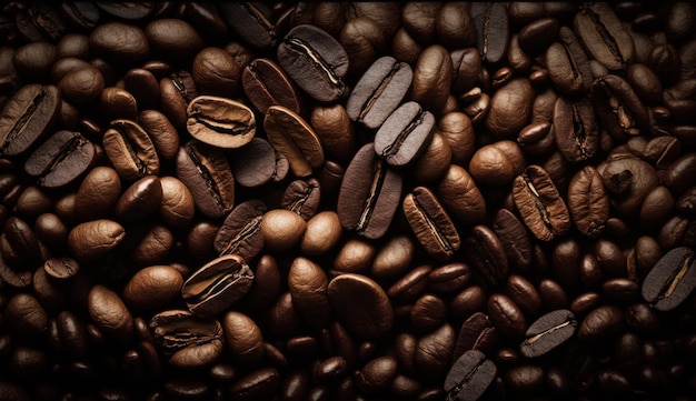 Un mucchio di chicchi di caffè con sopra la scritta chicchi di caffè