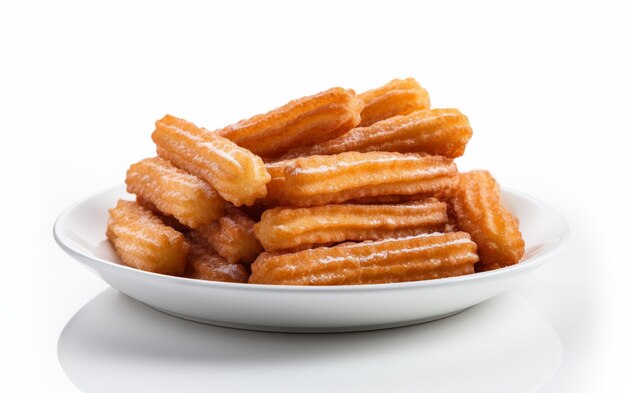 Un mucchio di churros su un tavolo bianco