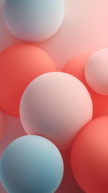 Un mucchio di palline rosa e blu