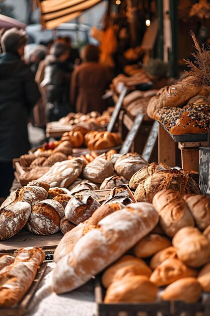 un mucchio di pane che sono su un tavolo