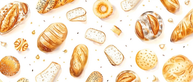 un mucchio di pane con il numero 1 su di loro