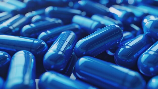 Un mucchio di pillole blu