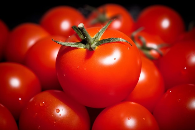 Un mucchio di pomodori sono in una ciotola