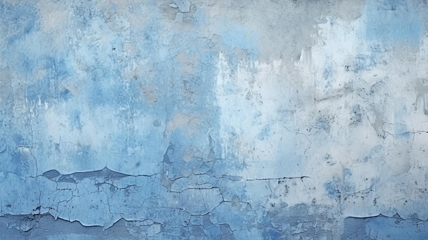 Un muro blu e grigio con un cartello bianco che dice "blu".