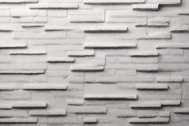 Un muro di mattoni bianchi con un motivo di mattoni bianchi.