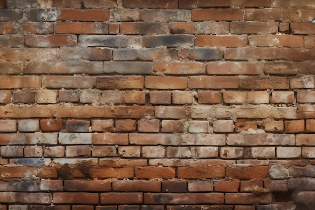 Un muro di mattoni con un cartello sopra