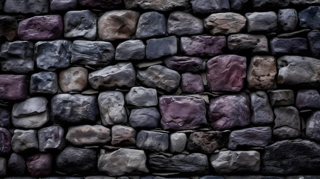 Un muro di pietre impilate l'una sull'altra