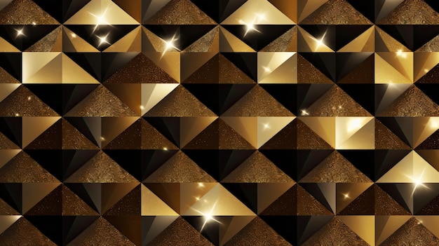 Un muro di tessere oro e argento con fondo oro.