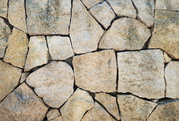 Un muro fatto di pietre accatastate insieme