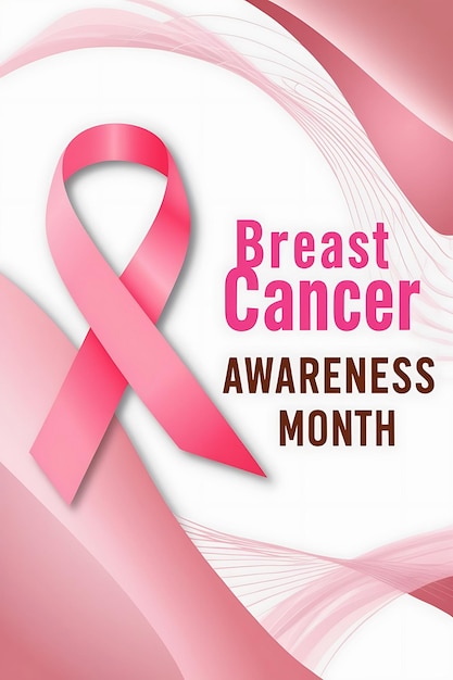un nastro rosa per il mese del cancro al seno