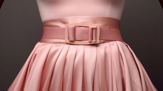 Un nastro rosa, un nastro rosa per fissare un vestito.