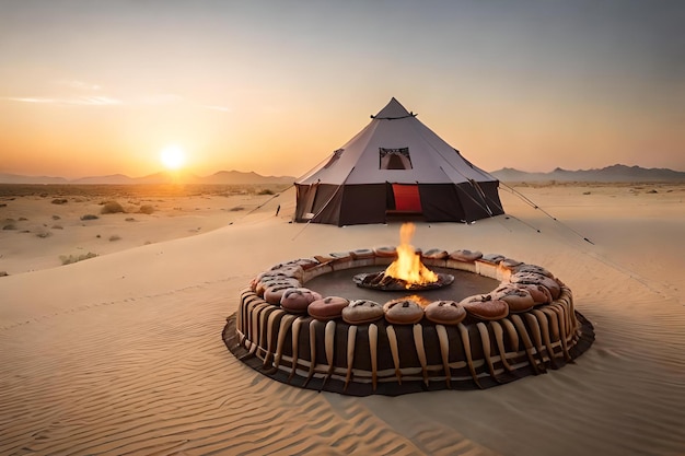 un'oasi nascosta nel deserto dove vive una tribù nomade