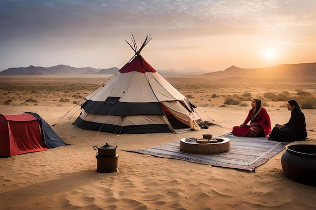 un'oasi nascosta nel deserto dove vive una tribù nomade