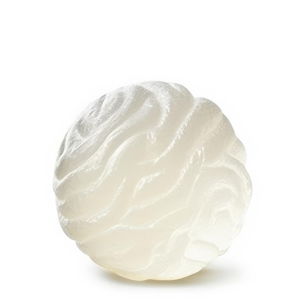 Un oggetto bianco a forma di cervello con la parola cervello su di esso
