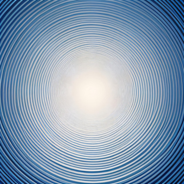 Un oggetto circolare blu e bianco con un motivo circolare di cerchi.