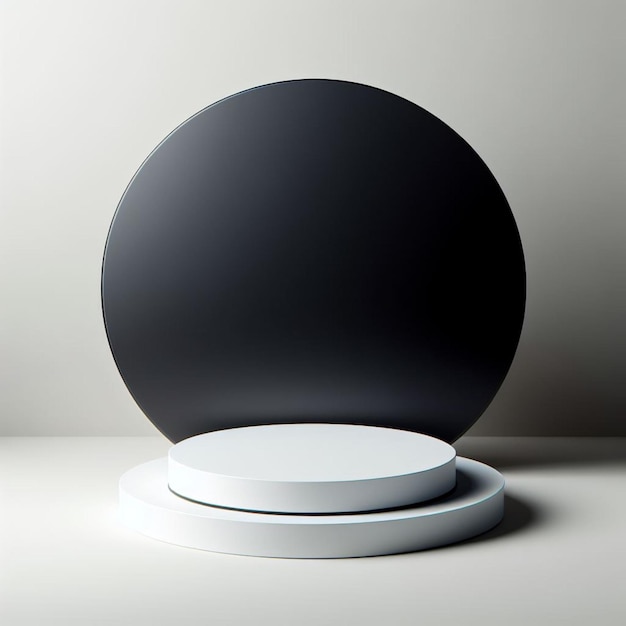 un oggetto circolare rotondo nero e bianco con una base bianca e una base rotonda