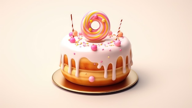 Un oggetto elemento torta di compleanno