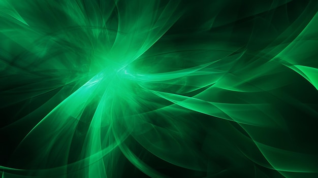 un oggetto luminoso verde con uno sfondo verde