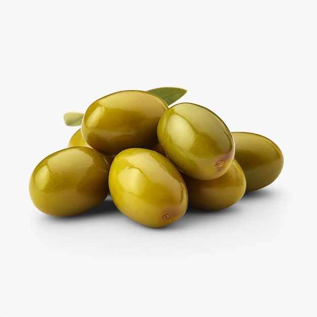 un Olive su uno sfondo bianco