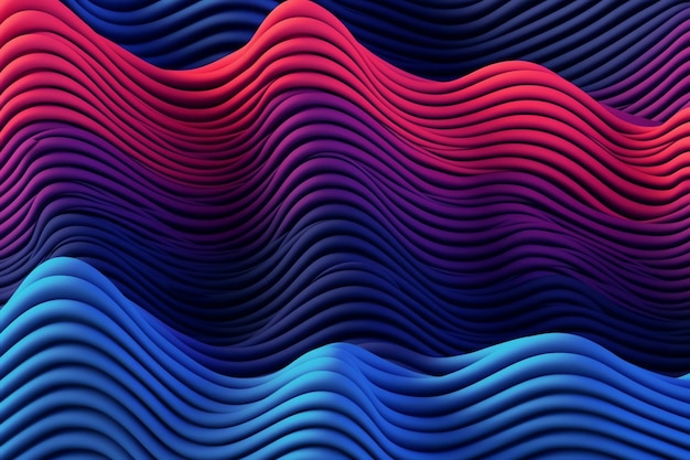 Un'onda che è blu e rossa