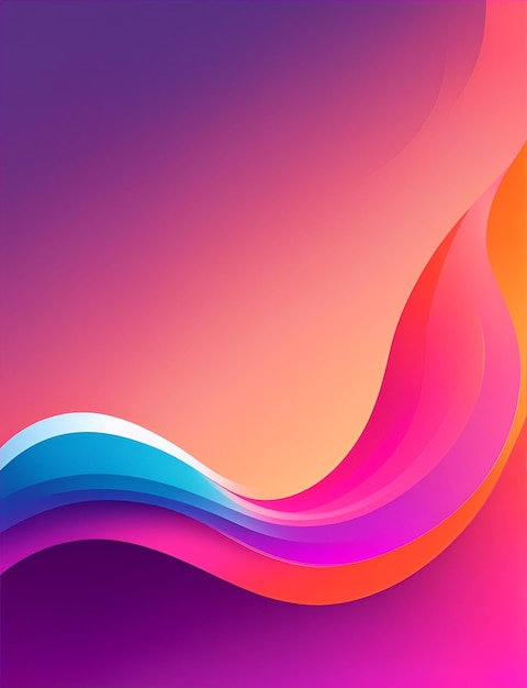 Un'onda colorata con linee multicolori