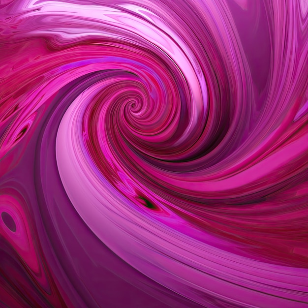 Un'onda di movimento organica surreale su uno sfondo magenta Un'opera d'arte a spirale di consistenza e forma