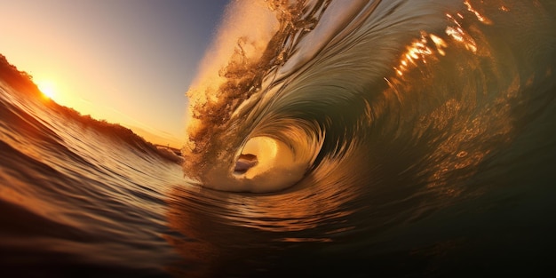 un'onda nell'oceano