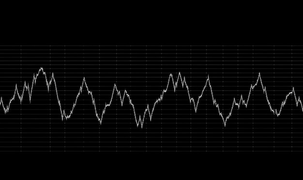 Un'ondata di battiti cardiaci di linee nere