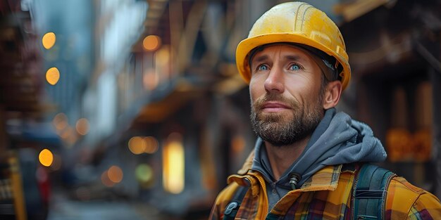 Un operaio edile che utilizza una pistola a vite senza fili in un cantiere di costruzione Concetto Lavoratore edile che usa uno strumento pistola a rotaie senza fili Lavoro manuale sul cantiere