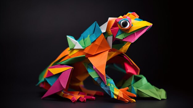 Un'origami vivace e giocosa, piena di colori e gioia