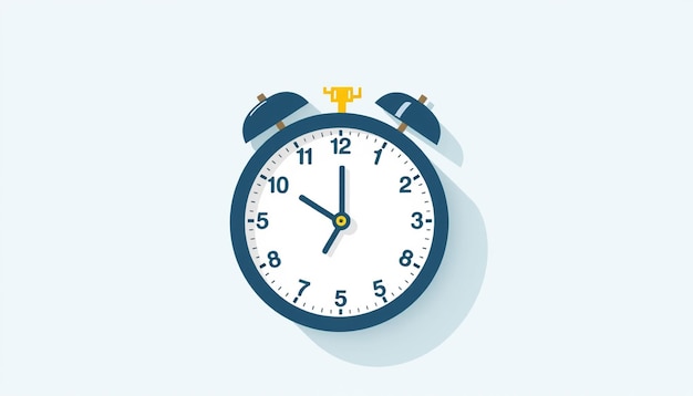 un orologio blu con l'ora di 4:00.