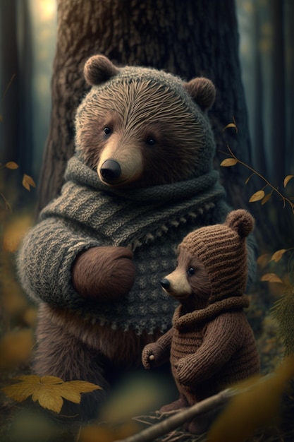 Un orso e un orsetto