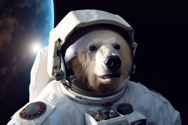 Un orso in tuta spaziale