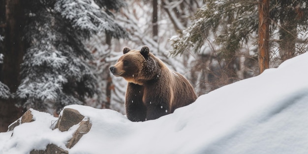 Un orso nella neve