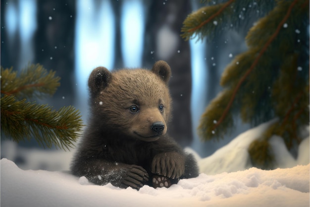 Un orso nella neve